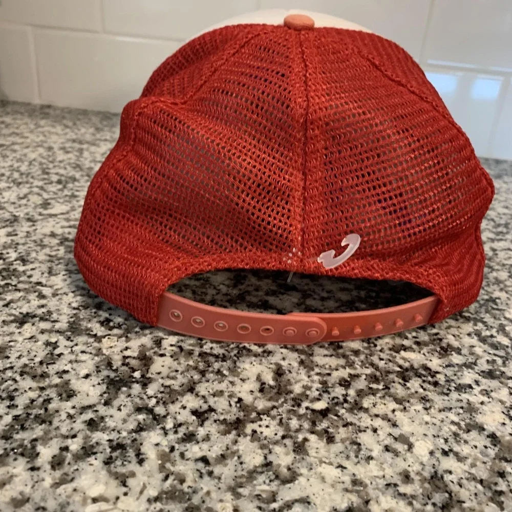Vintage A.C.E. Alaska Hat Cap Snap Back One Size Red Mesh Trucker Mens USA Eagle